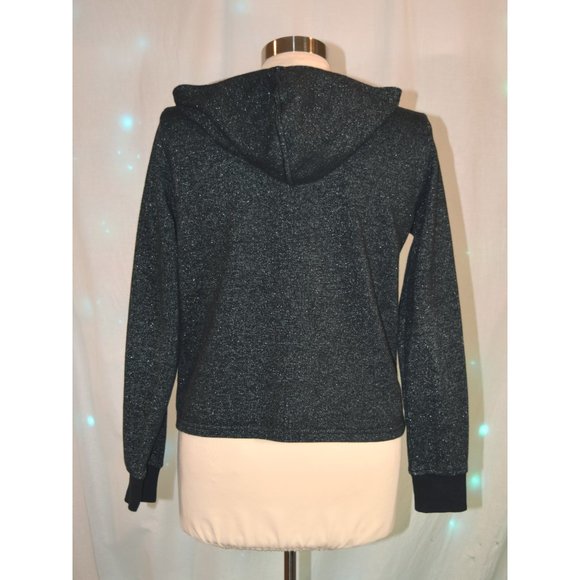 Converse Black Metallic Hoodie Size XL (juniors) - Picture 3 of 5